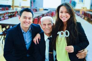 Knut with Tanner & Jodi at party Oct. 12, 2014